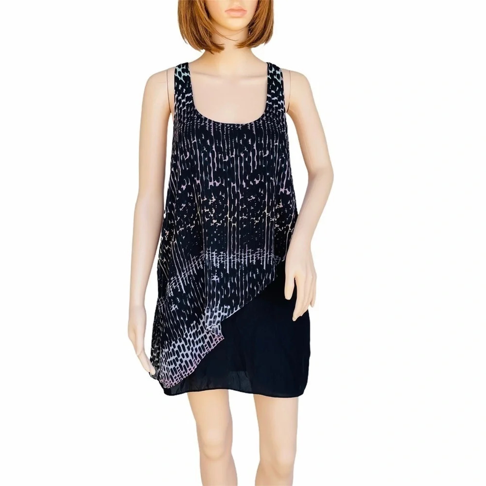 SILENCE + NOISE Size S Black Scoop Neck Tank Dress